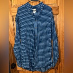 Men’s Wrangler Riata Blue Button Down